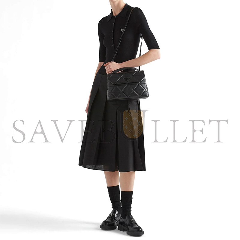 Pra*a large nappa leather Pra*a spectrum bag 1bd231 (27*18.5*9cm)